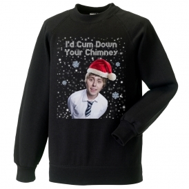 I'd Cum Down Your Chimney (The Inbetweeners Influenced) Christmas Jumper