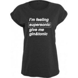 I'm Feeling Supersonic (Inspired By Oasis) Womens Extended Shoulder T-Shirt