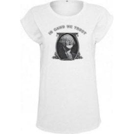 In Gawd We Trust (As Worn By Kurt Cobain, Nirvana) Womens Extended Shoulder T-Shirt