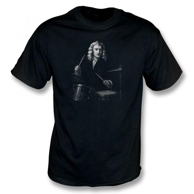 Isaac Newton On Drums T-Shirt