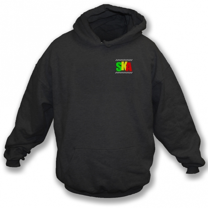 Jamaican Ska Logo Embroidered Left Breast Logo Hooded Sweatshirt