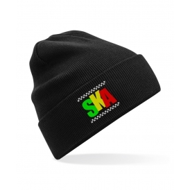Jamaican Ska Logo Embroidered Organic Cotton Beanie