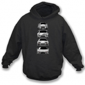 Japanese Cars Kids Hooded Sweatshirt