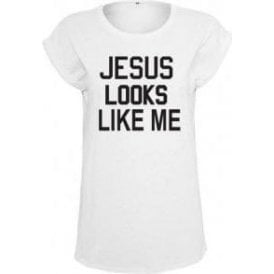 Jesus Looks Like Me (As Worn By Debbie Harry, Blondie) Womens Extended Shoulder T-Shirt