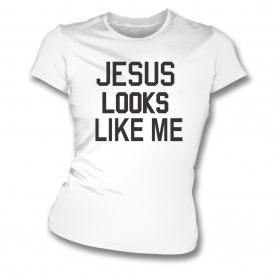 Jesus Looks Like Me (As Worn By Debbie Harry, Blondie) Womens Slim Fit T-Shirt