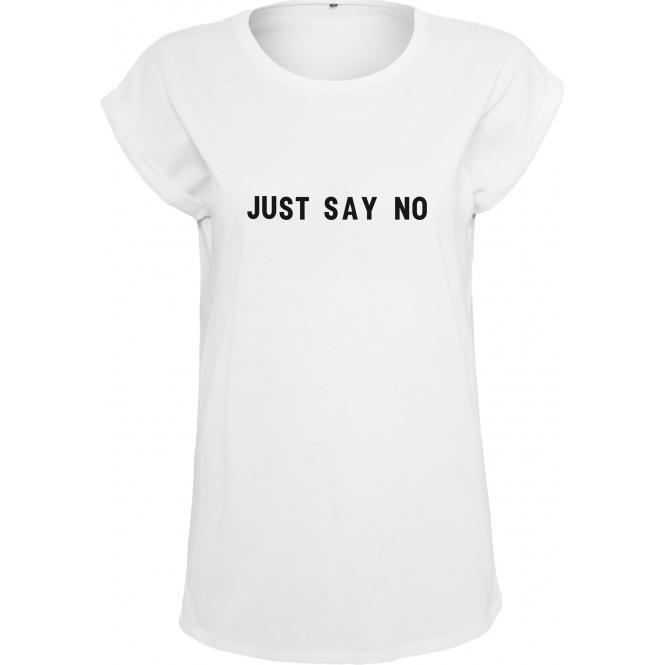 Just Say No (As Worn By Jarvis Cocker, Pulp) Womens Extended Shoulder T-Shirt