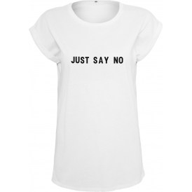 Just Say No (As Worn By Jarvis Cocker, Pulp) Womens Extended Shoulder T-Shirt
