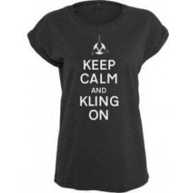 Keep Calm And Kling On Womens Extended Shoulder T-Shirt