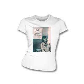 Keith Richards "A Drug Free America" Photo Organic Womens Slim Fit T-Shirt