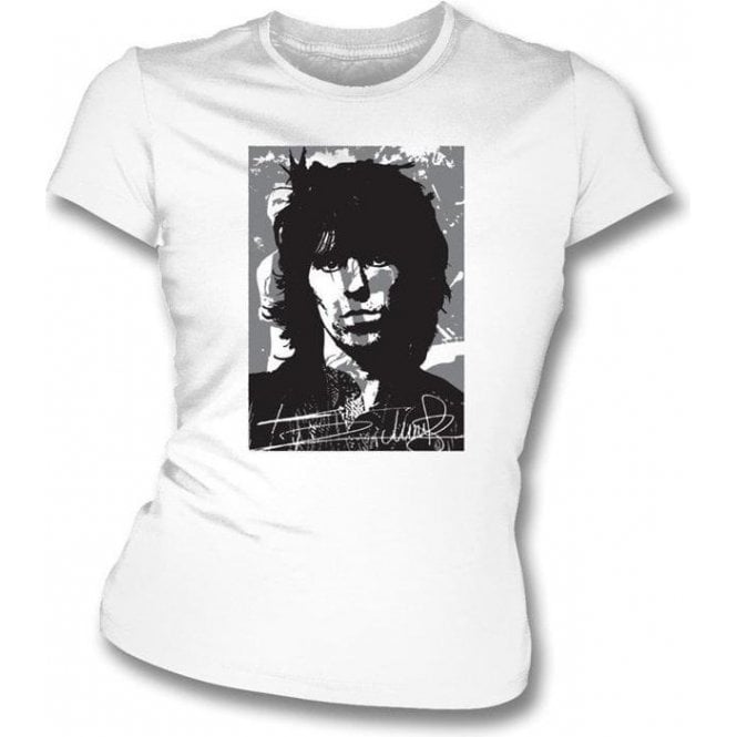 Keith Richards Collage Womens Slim Fit T-Shirt