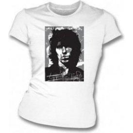 Keith Richards Collage Womens Slim Fit T-Shirt