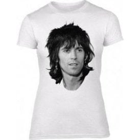 Keith Richards Face (As Worn By Patti Smith) Womens Slim Fit T-Shirt