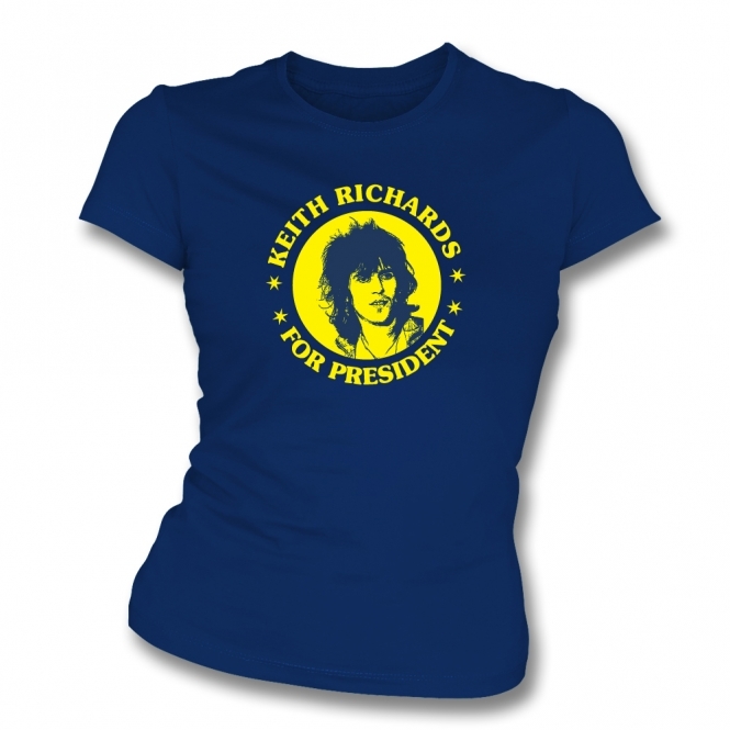 Keith Richards for President Organic Womens Slim Fit T-Shirt