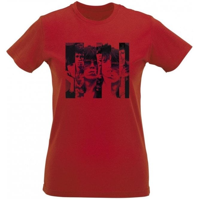 Keith Richards Stripes Womens Slim Fit T-Shirt