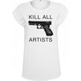Kill All Artists (As Worn By Thom Yorke, Radiohead) Womens Extended Shoulder T-Shirt