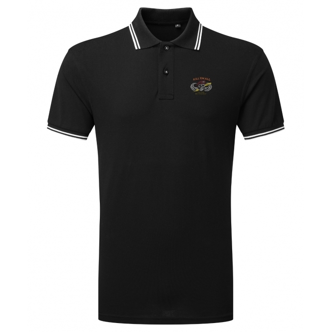 Kill 'Em All (As Worn By Johnny Ramone, Ramones) Embroidered Left Breast Logo Polo Shirt