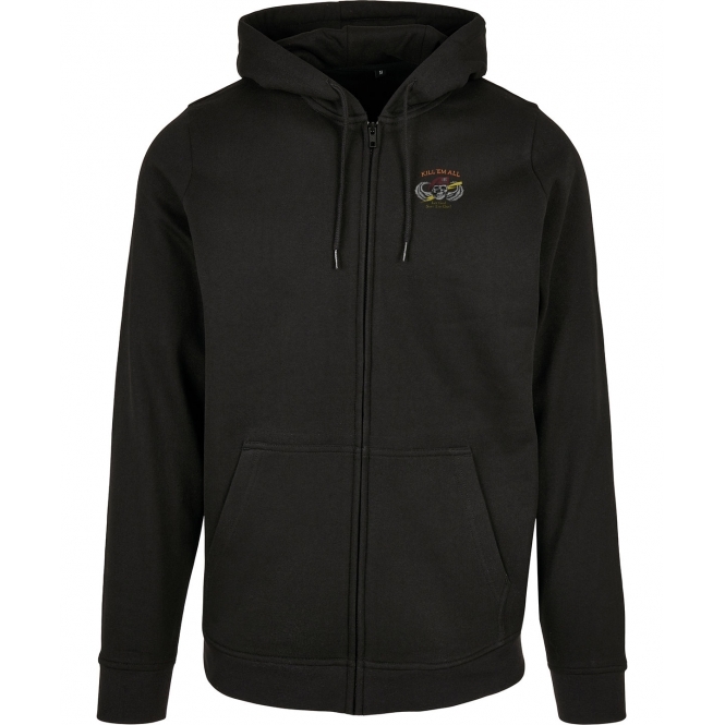 Kill 'Em All (As Worn By Johnny Ramone, Ramones) Embroidered Left Breast Logo Zip Hooded Sweatshirt
