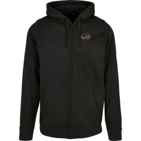 Kill 'Em All (As Worn By Johnny Ramone, Ramones) Embroidered Left Breast Logo Zip Hooded Sweatshirt