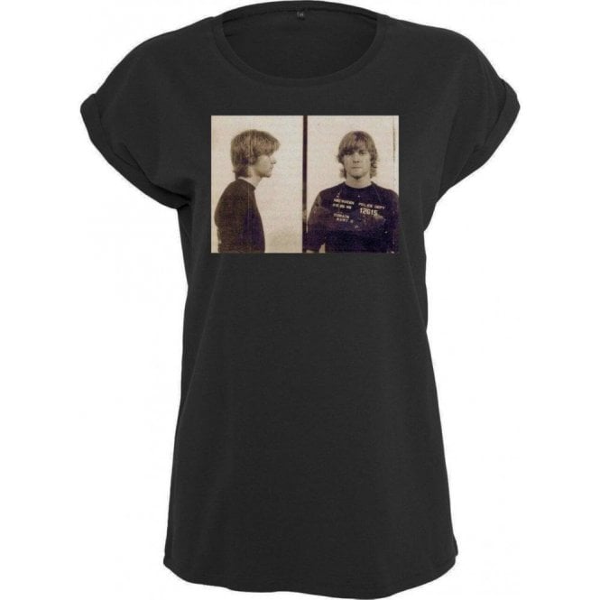 Kurt Cobain (Nirvana) Mugshot Womens Extended Shoulder T-Shirt