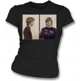 Kurt Cobain (Nirvana) Mugshot Womens Slim Fit T-Shirt