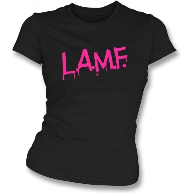 L.A.M.F (As Worn By Johnny Thunders, The Heartbreakers & Debbie Harry, Blondie) Womens Slim Fit T-Shirt