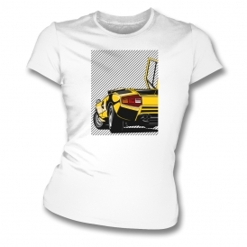 Lamborghini Countash (Rear View) Womens Slim Fit T-Shirt