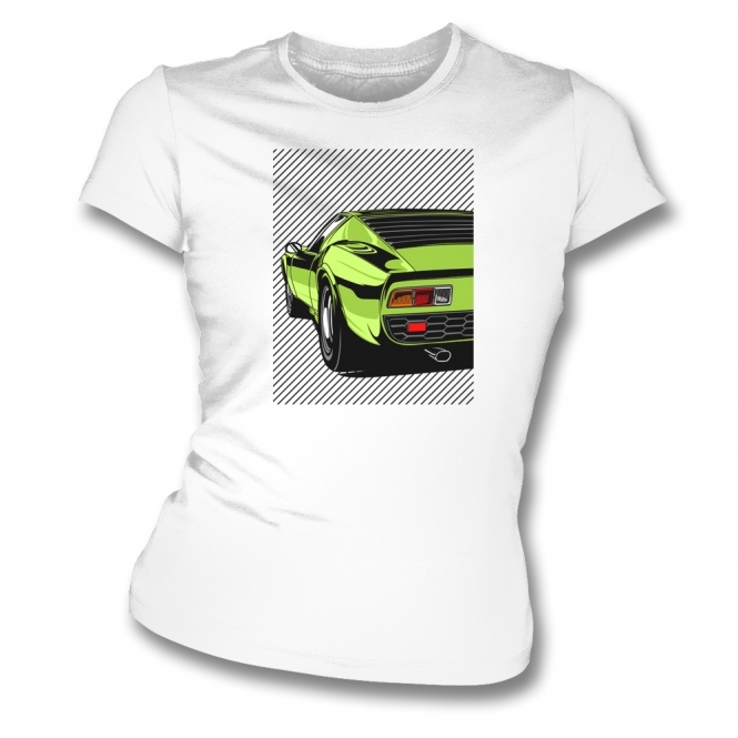 Lamborghini Miura P400 Womens Slim Fit T-Shirt
