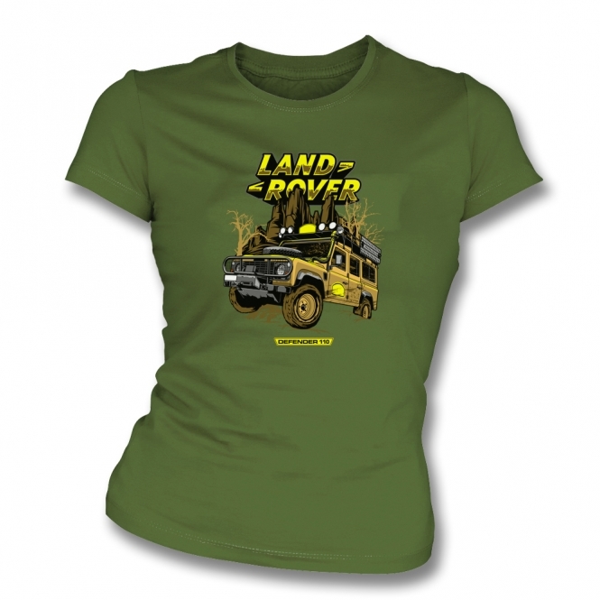 Land Rover Defender 110 (Trophy Version) Womens Slim Fit T-Shirt