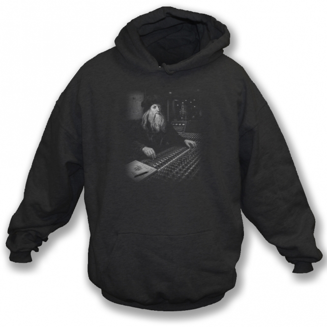 Leonardo da Vinci In Recording Studio Hooded Sweatshirt