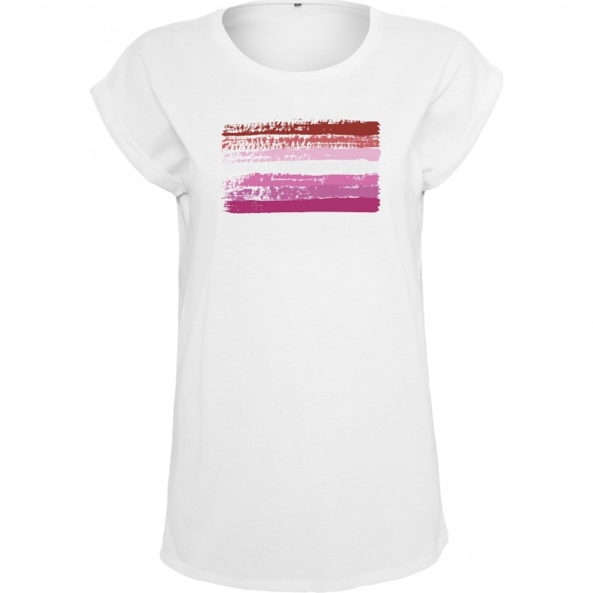 Lesbian Flag Womens Extended Shoulder T-Shirt