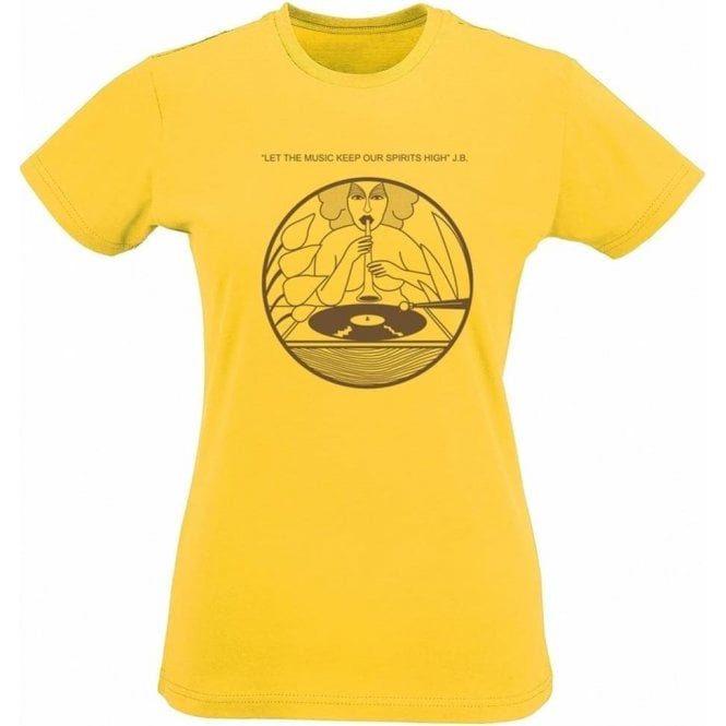 Let The Music Keep Our Spirits High (As Worn By Dee Dee Ramone, Ramones) Womens Slim Fit T-Shirt