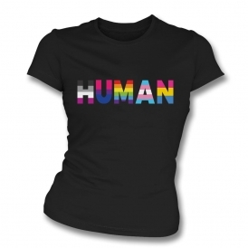 LGBT Human Organic Womens Slim Fit T-Shirt