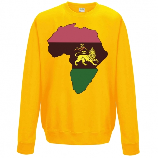 Lion Of Judah (As Worn By Ian Brown, The Stone Roses) Gold Sweatshirt
