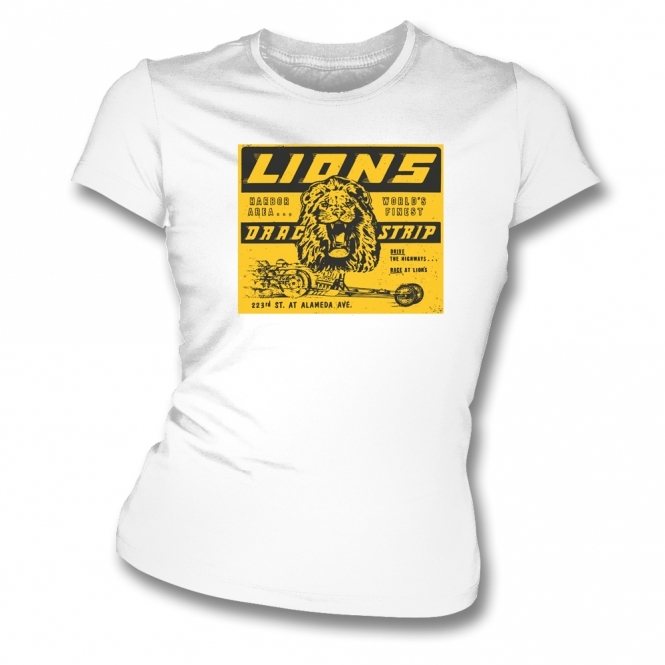 Lions Drag Strip Womens Slim Fit T-Shirt