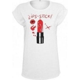 Lips Stick (As Worn By Kate Bush) Womens Extended Shoulder T-Shirt