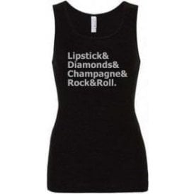 Lipstick & Diamonds... Womens Baby Rib Tank Top