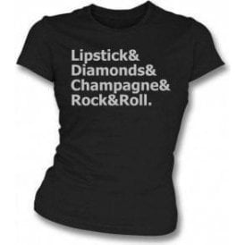 Lipstick & Diamonds... Womens Slim Fit T-Shirt