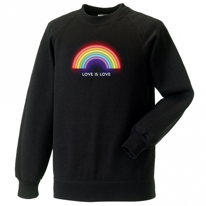 Love Is Love (Neon Rainbow) Organic Sweatshirt