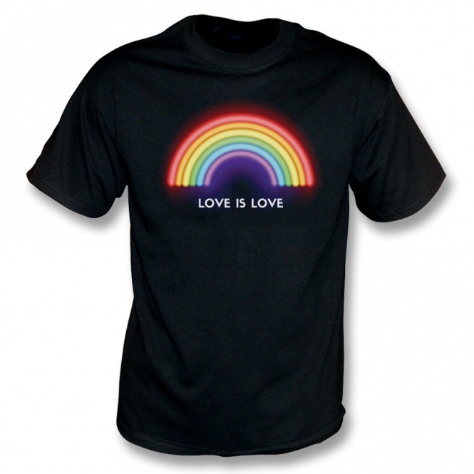Love Is Love (Neon Rainbow) Organic T-Shirt