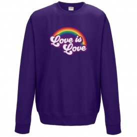 Love Is Love (Purple) Organic Sweatshirt