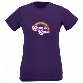 Love Is Love (Purple) Organic Womens Slim Fit T-Shirt