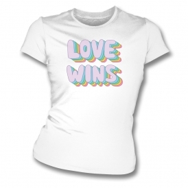 Love Wins Organic Womens Slim Fit T-Shirt