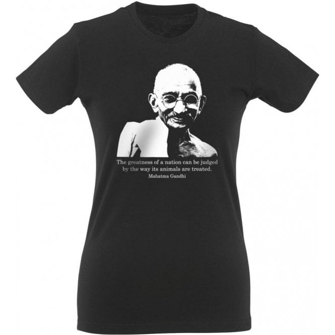 Mahatma Ghandi Womens Slim Fit T-Shirt