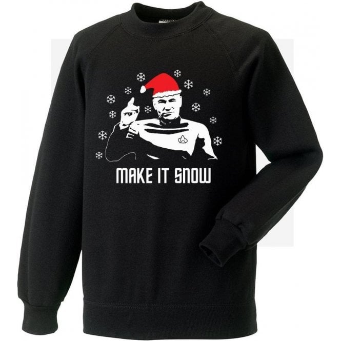 Make It Snow (Inspired By Star Trek) Kids Christmas Jumper