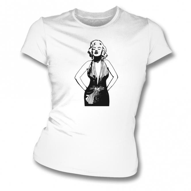 Marilyn Monroe (As Worn By Johnny Thunders, New York Dolls/The Heartbreakers) Womens Slim Fit T-Shirt