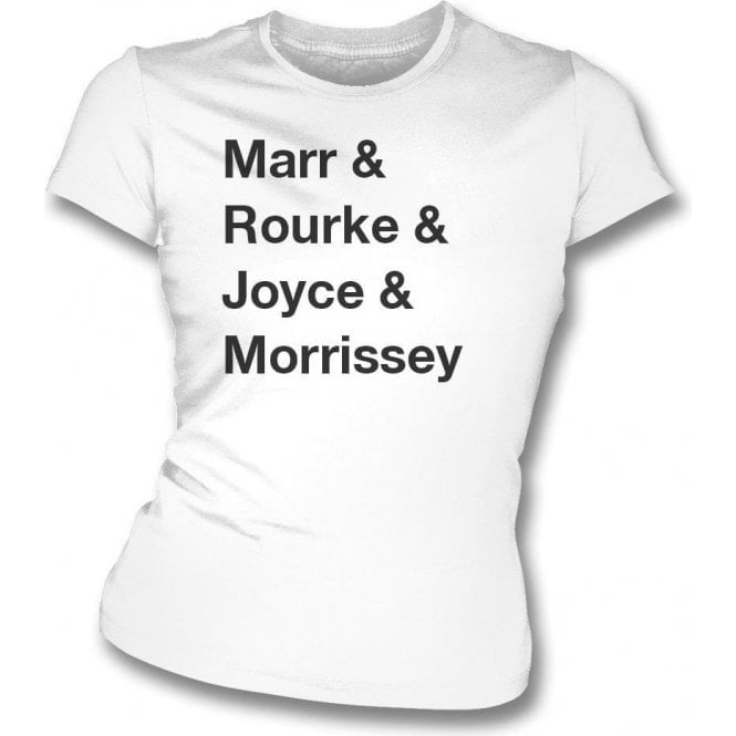 Marr, Rourke, Joyce & Morrissey (The Smiths) Womens Slim Fit T-Shirt