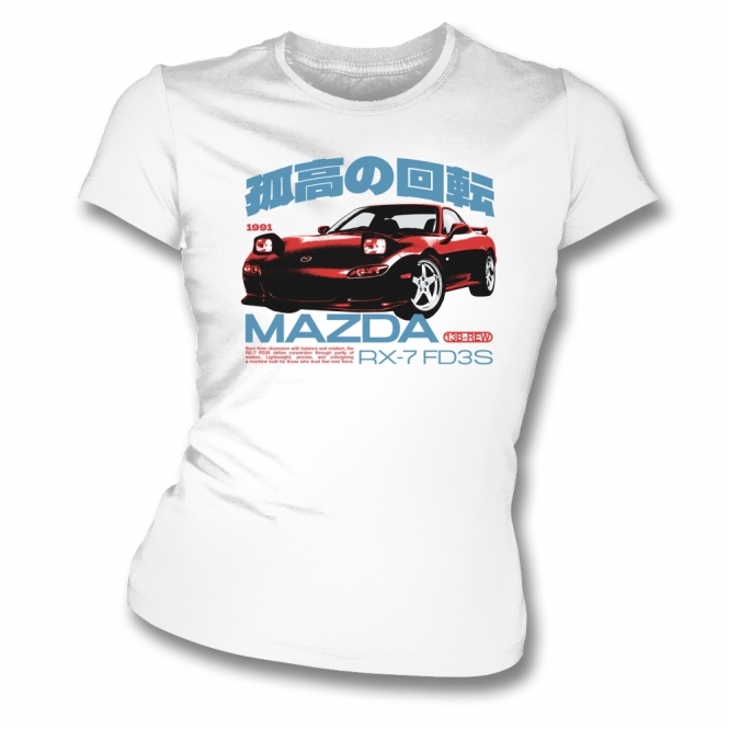 Mazda RX-7 FD3S (JDM Influenced) Organic Womens Slim Fit T-Shirt