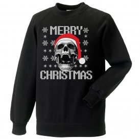 Merry Christmas Skull Kids Christmas Jumper