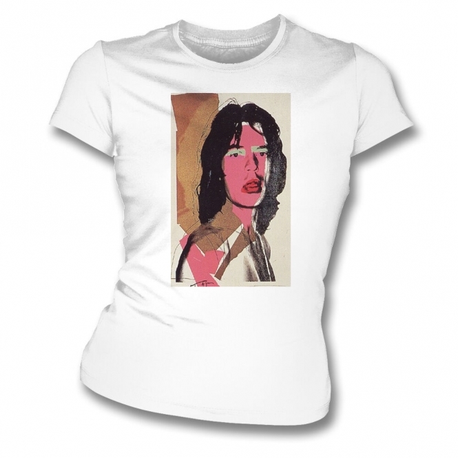 Mick Jagger (Andy Warhol Influenced) Womens Slim Fit T-Shirt