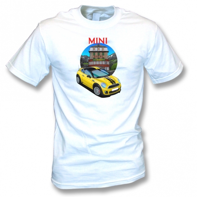Mini Cooper Coupe (Yellow Car) Kids T-Shirt
